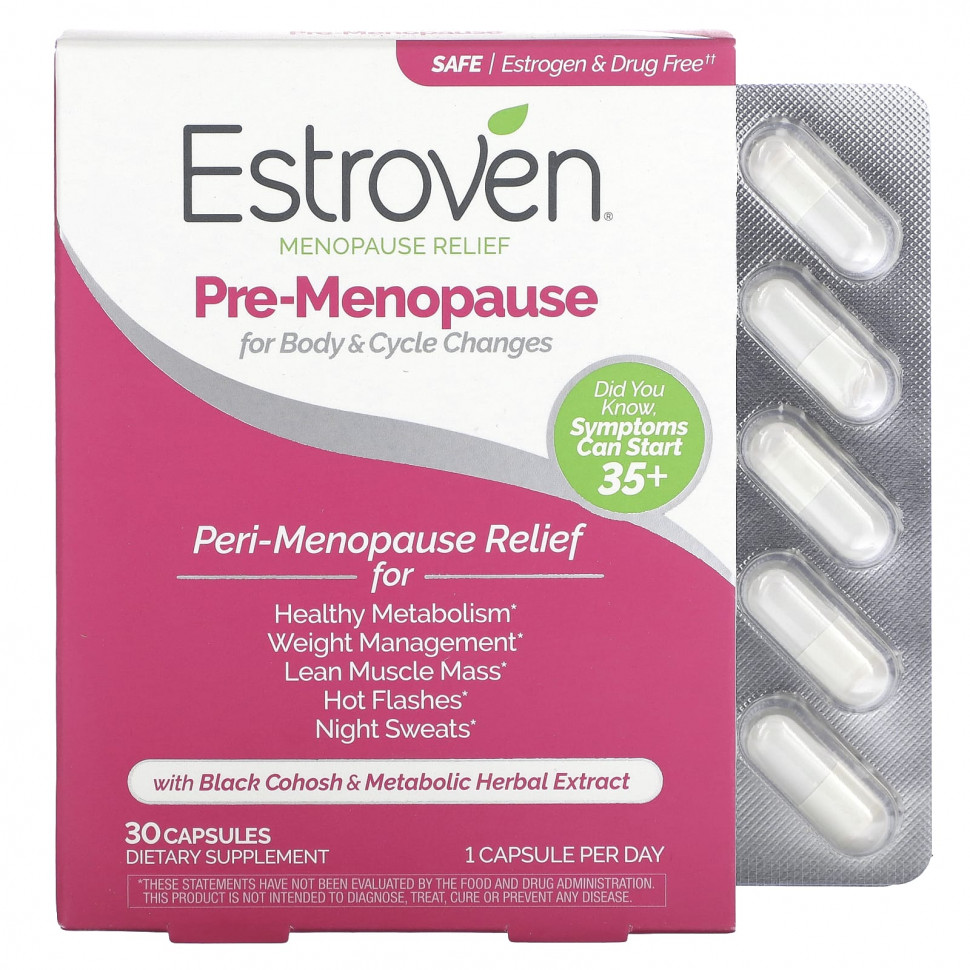   Estroven, Menopause Relief, Pre-Menopause, 30     -     -,    