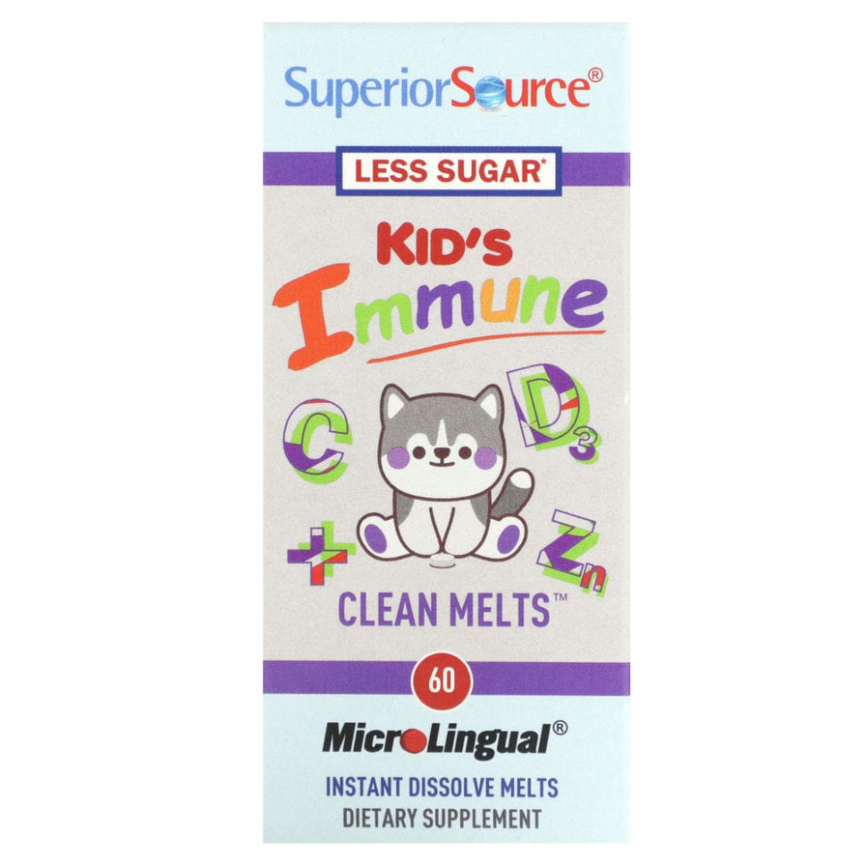   Superior Source, Kid's Immune, Clean Melts, 90 Instant Dissolve Melts    -     -,    