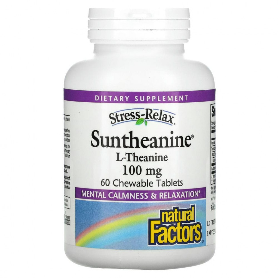   Natural Factors, Stress-Relax, Suntheanine, L-, 100 , 60      -     -,    