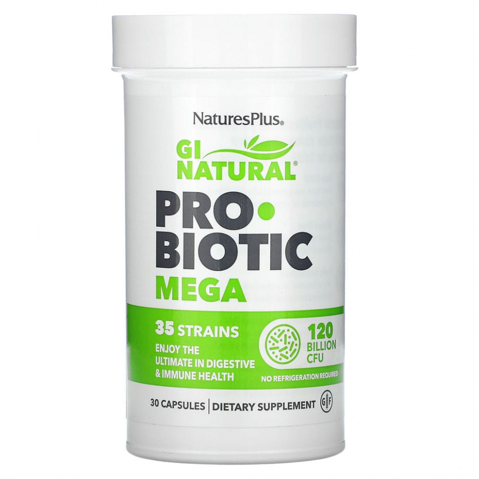   NaturesPlus, GI Natural Probiotic Mega, , 120  , 30     -     -,    