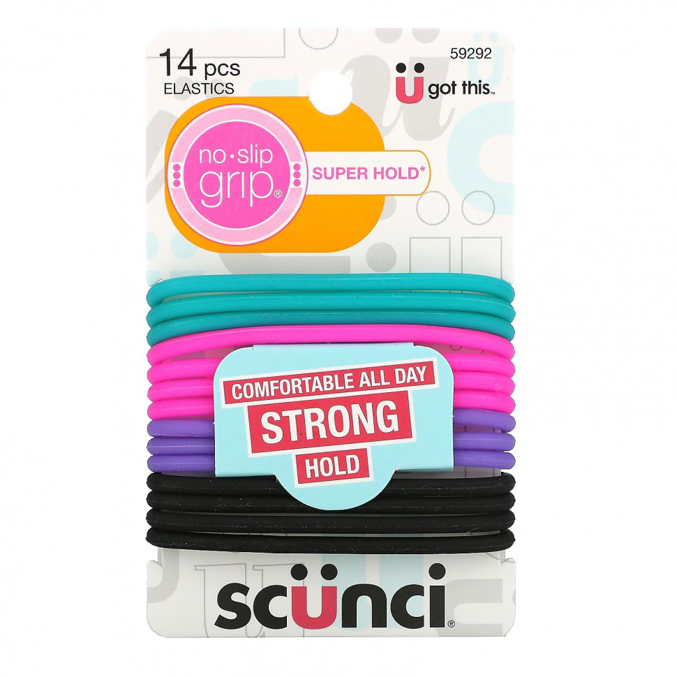   Scunci,     Everyday & Active, No Slip Grip, 14     -     -,    