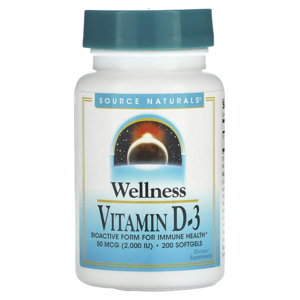   Source Naturals, Wellness,  D3, 50  (2000 ), 200      -     -,    