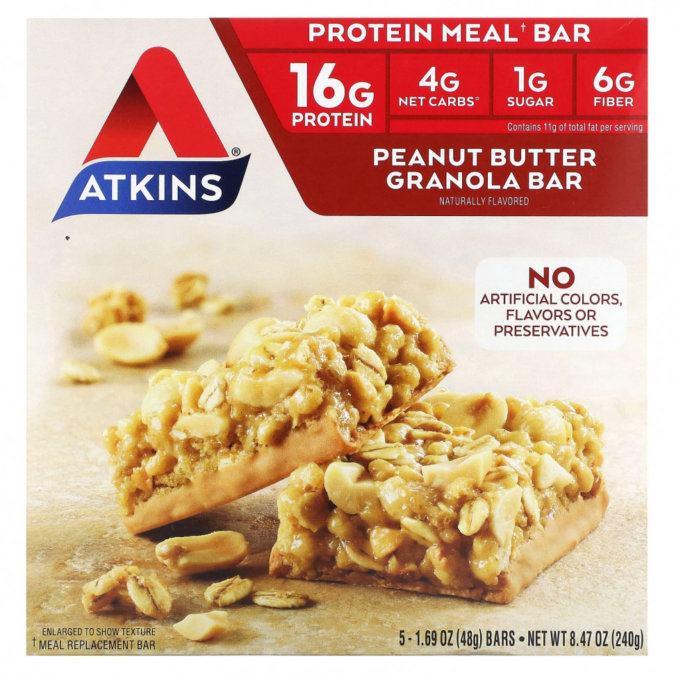   Atkins, Protein Meal Bar, -   , 5 , 50  (1,76 )    -     -,    