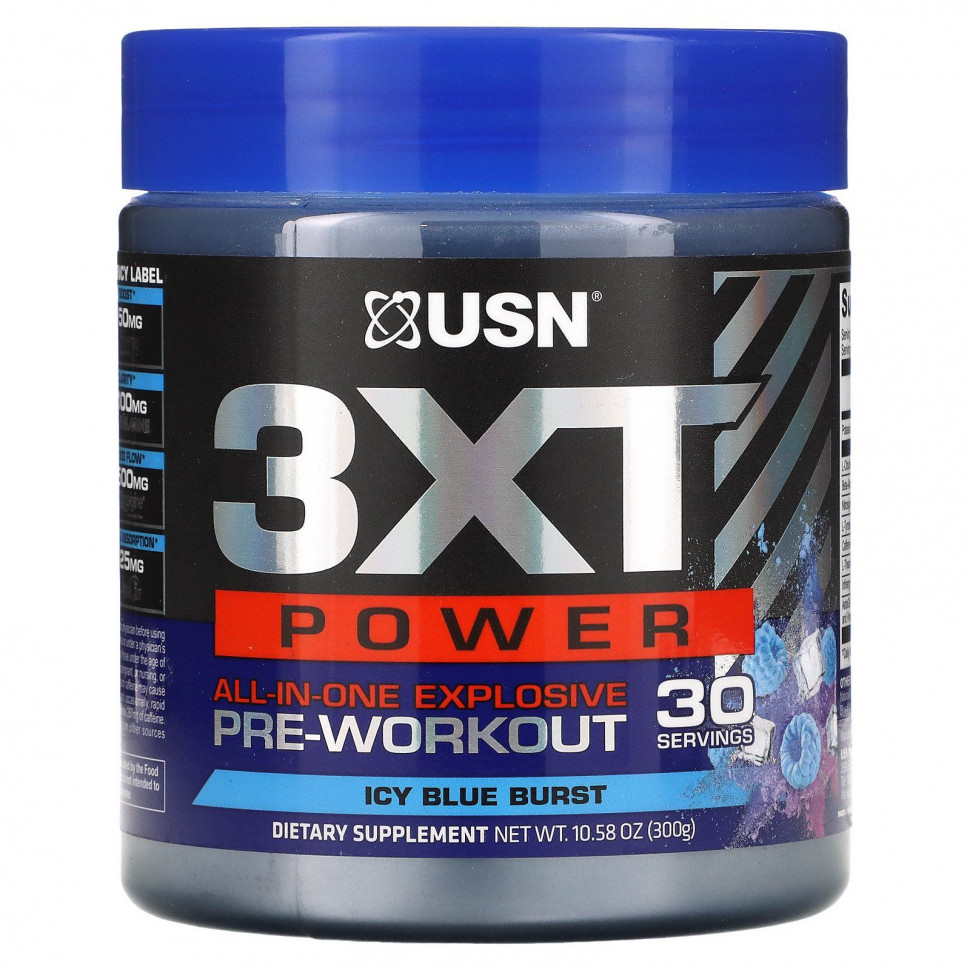   USN North America, Inc., All-in-One Explosive Pre-Workout, Icy Blue Burst, 300  (10,58 )    -     -,    