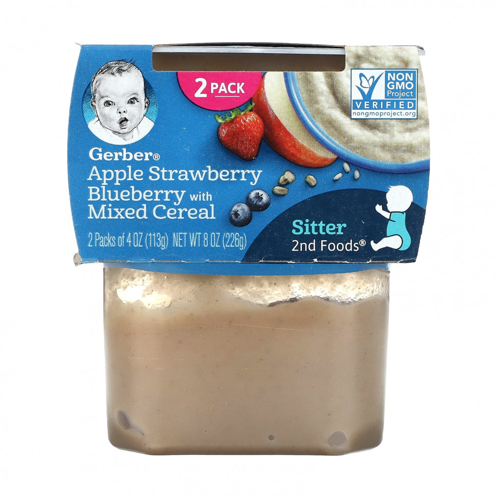   Gerber, Natural for Baby, Grain & Grow, 2nd Foods,    ,   , 2   113  (4 )    -     -,    