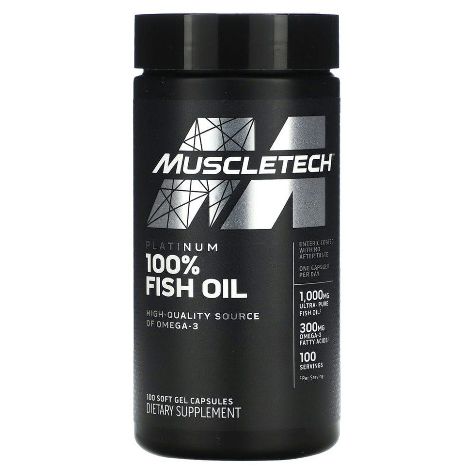   Muscletech, Platinum 100% Omega Fish Oil, Essential (),    -3  , 100       -     -,    