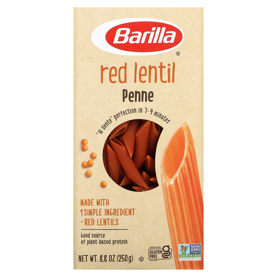   Barilla, Red Lentil Penne , 8.8 oz (250 g)    -     -,    