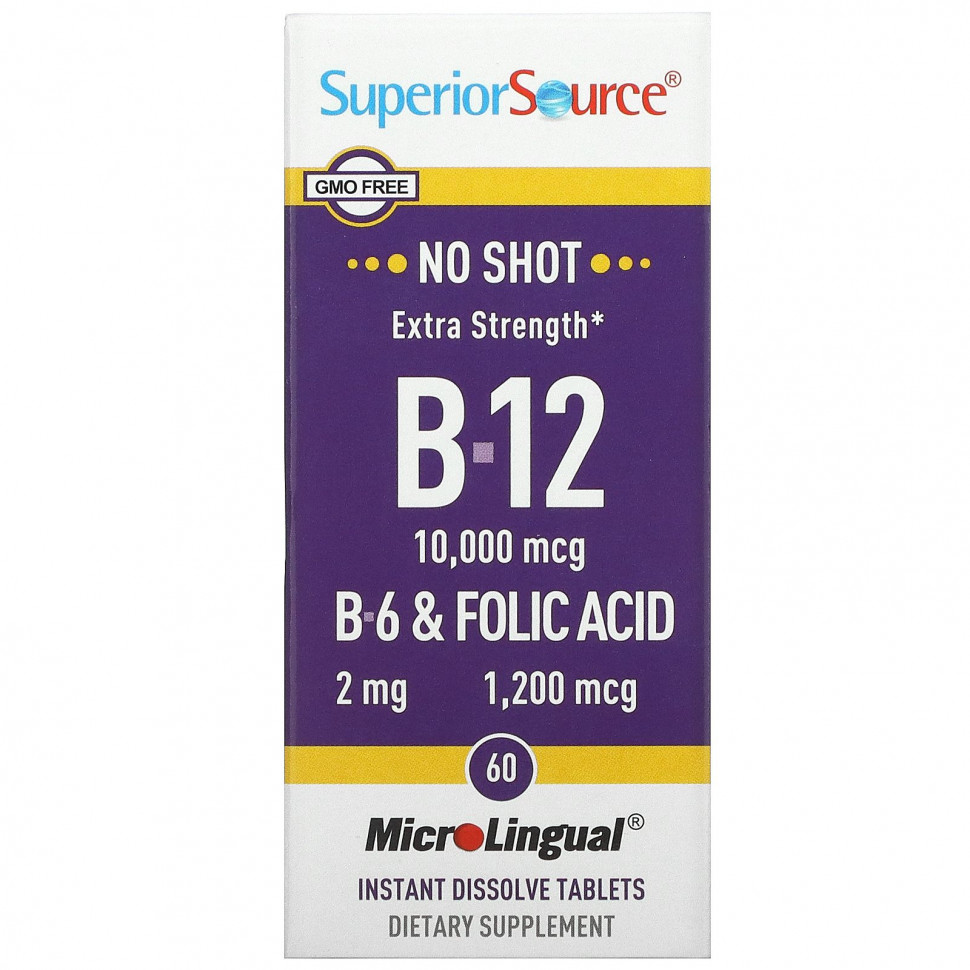   Superior Source,  B12, B6       , 60   MicroLingual    -     -,    