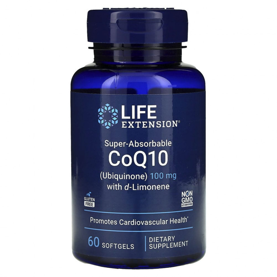   Life Extension, Super-Absorbable CoQ10,   Q10 ()  d-, 100 , 60     -     -,    