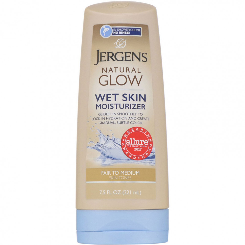   Jergens,   Natural Glow     , Wet Skin Moisturizer,  Fair to Medium (221 )    -     -,    