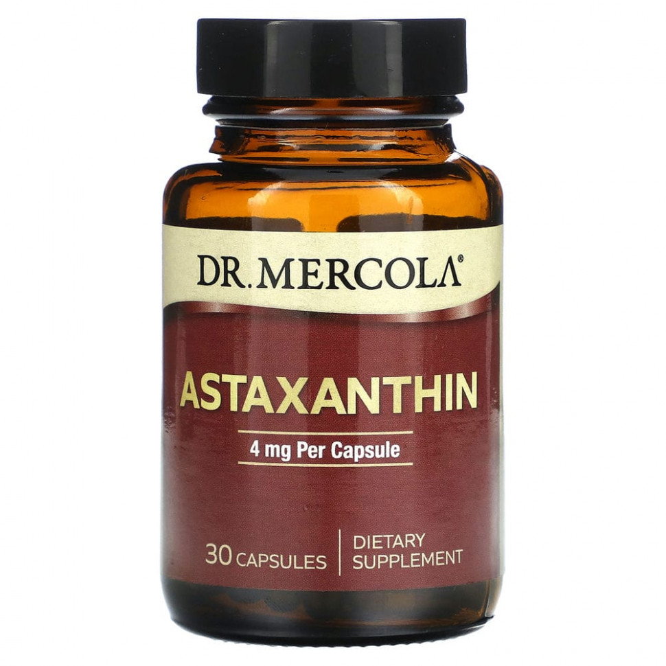   Dr. Mercola, Astaxanthin, 4 mg, 30 Capsules    -     -,    