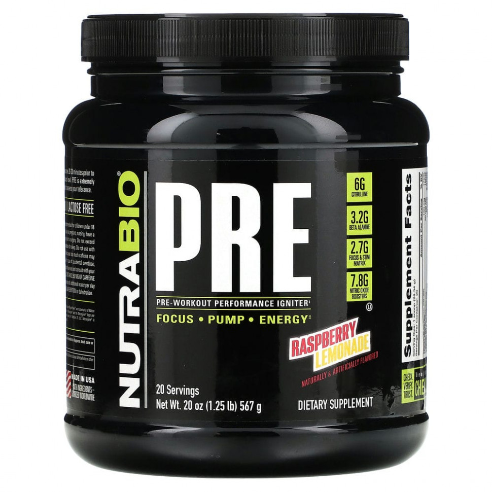   Nutrabio Labs, PRE-Workout Performance Igniter,  , 567  (1,25 )    -     -,    