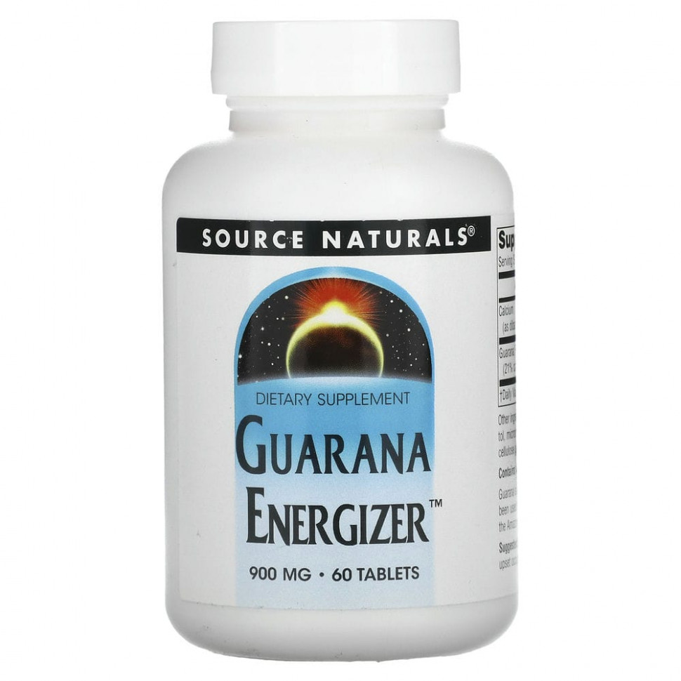   Source Naturals, Guarana Energizer, 900 , 60     -     -,    