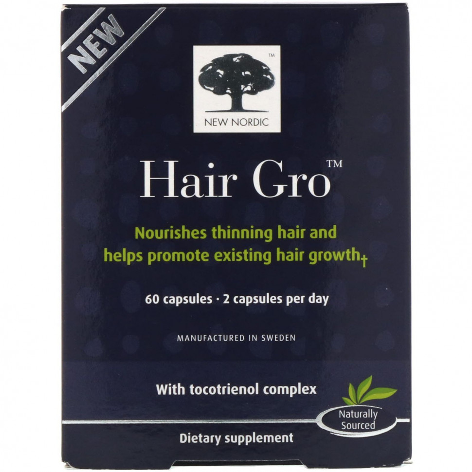   New Nordic, Hair Gro, 60     -     -,    