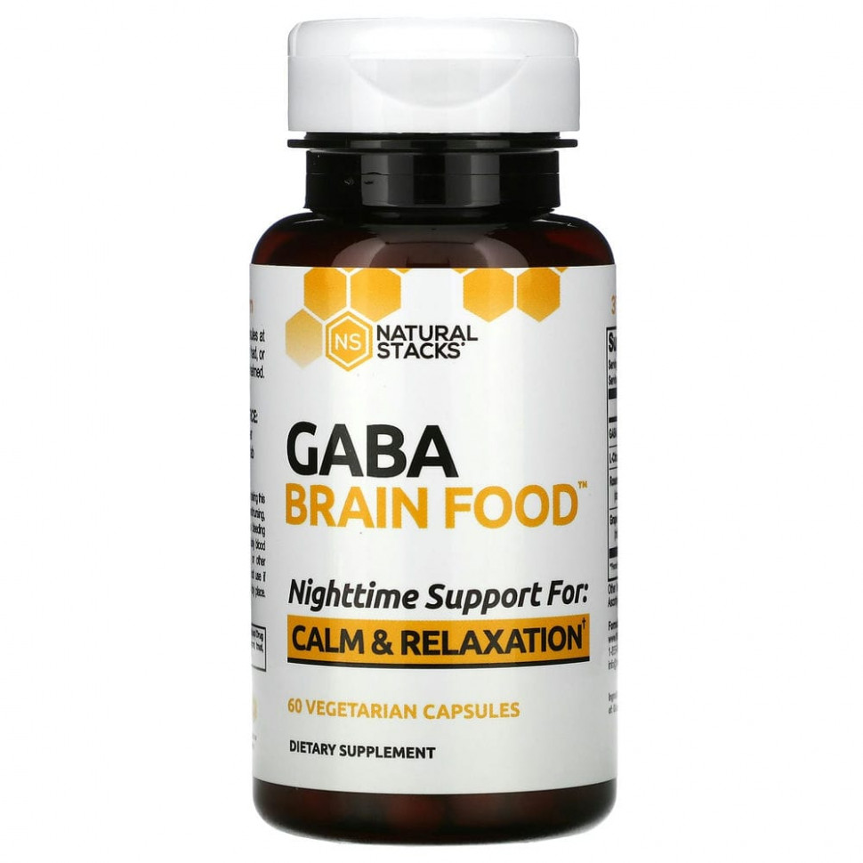   Natural Stacks, Brain Food, GABA,   , 60      -     -,    