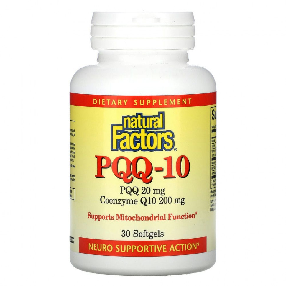   Natural Factors, PQQ-10, PQQ 20 ,  Q10 200 , 30     -     -,    