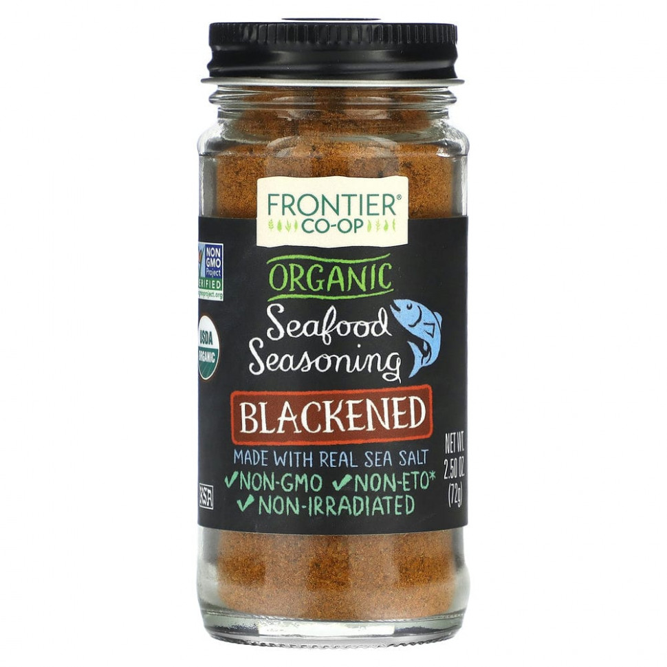   Frontier Co-op, Organic Seafood Seasoning, Blackened, 2.5 oz (72 g)    -     -,    