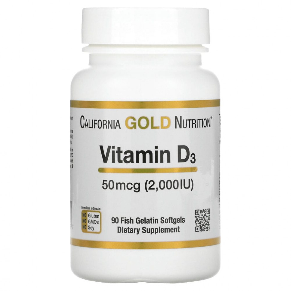   California Gold Nutrition,  D3, 50  (2000 ), 90 -     -     -,    