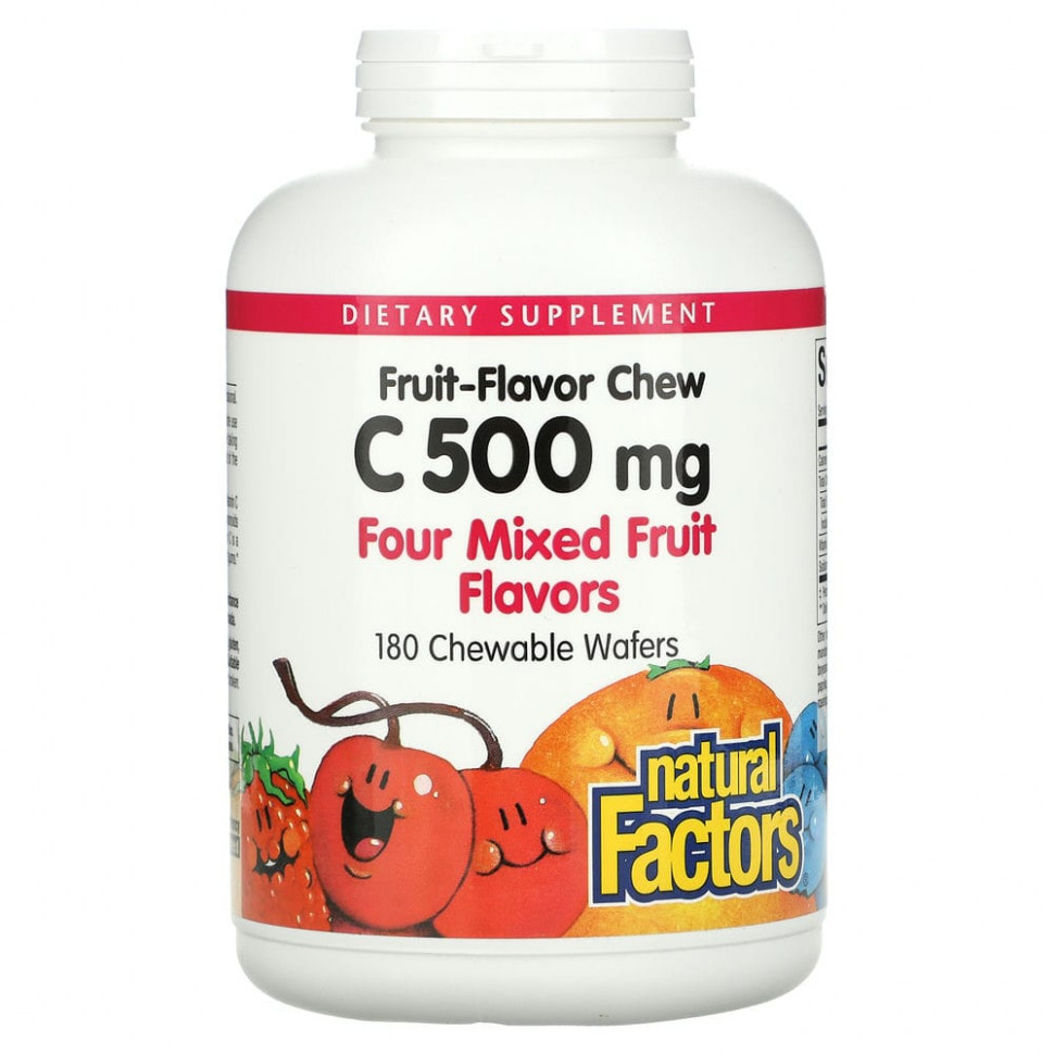   Natural Factors, 100%    C  ,   , 500 , 180      -     -,    