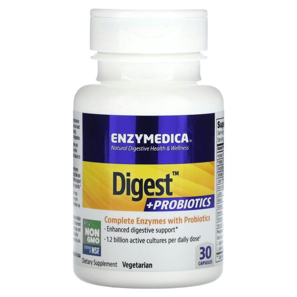   Enzymedica, Digest + Probiotics`` 30     -     -,    