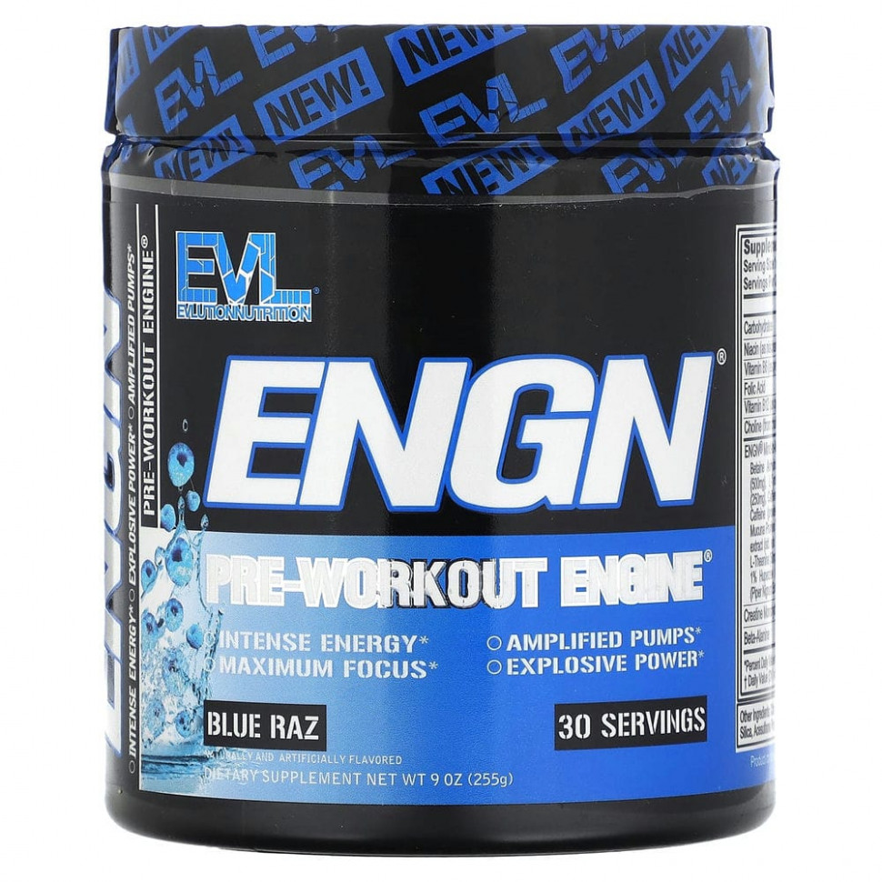   EVLution Nutrition, ENGN Pre-workout Engine,   , 9  (255 )    -     -,    