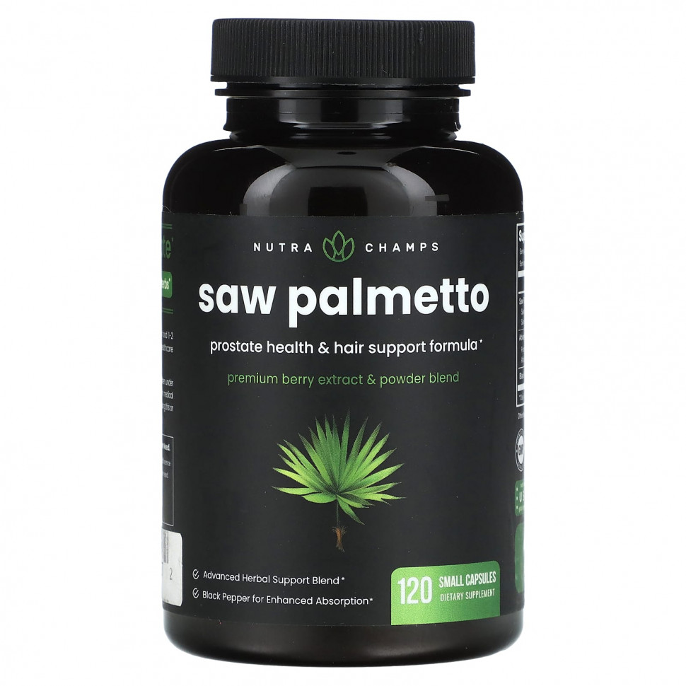   NutraChamps, Saw Palmetto, 120      -     -,    