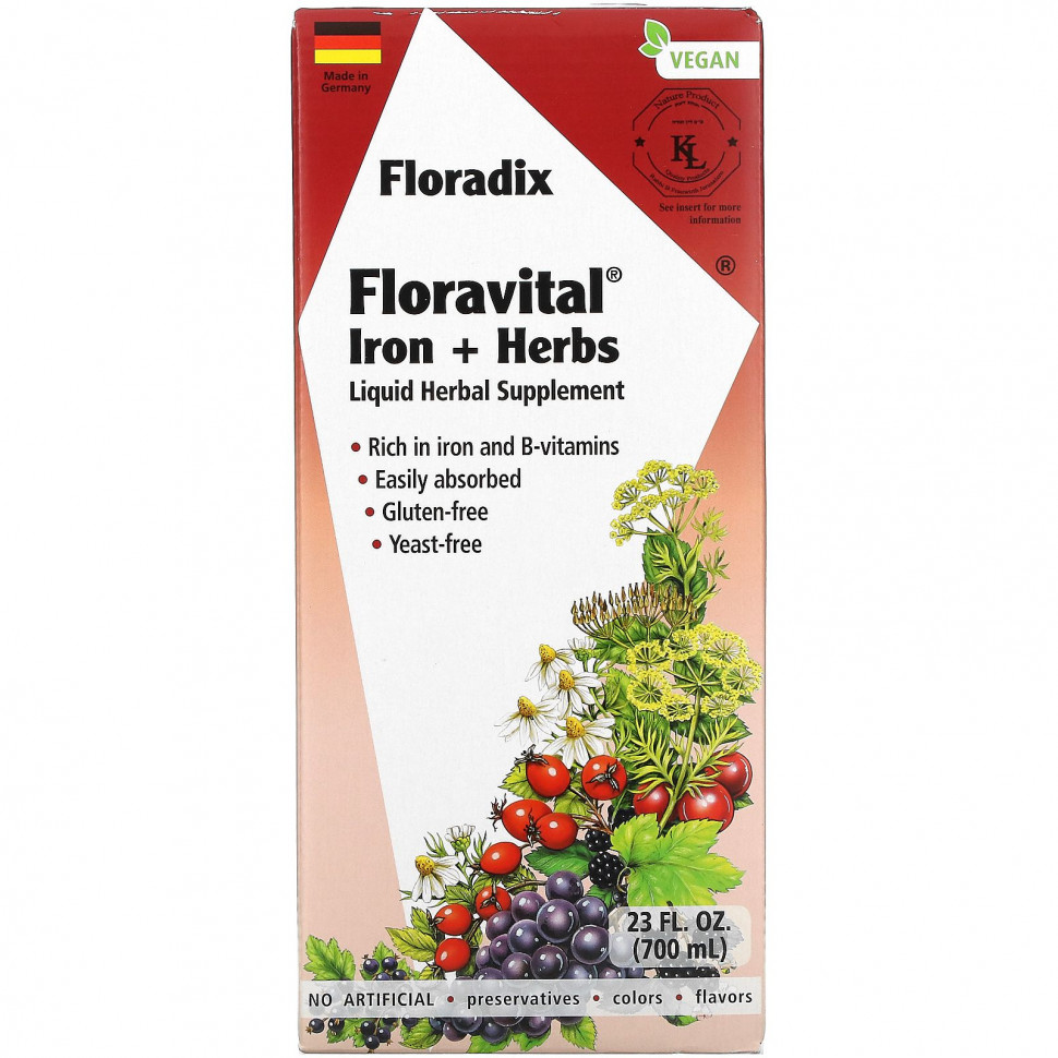   Gaia Herbs, Floradix,    Floravital, 23 .  (700 )    -     -,    