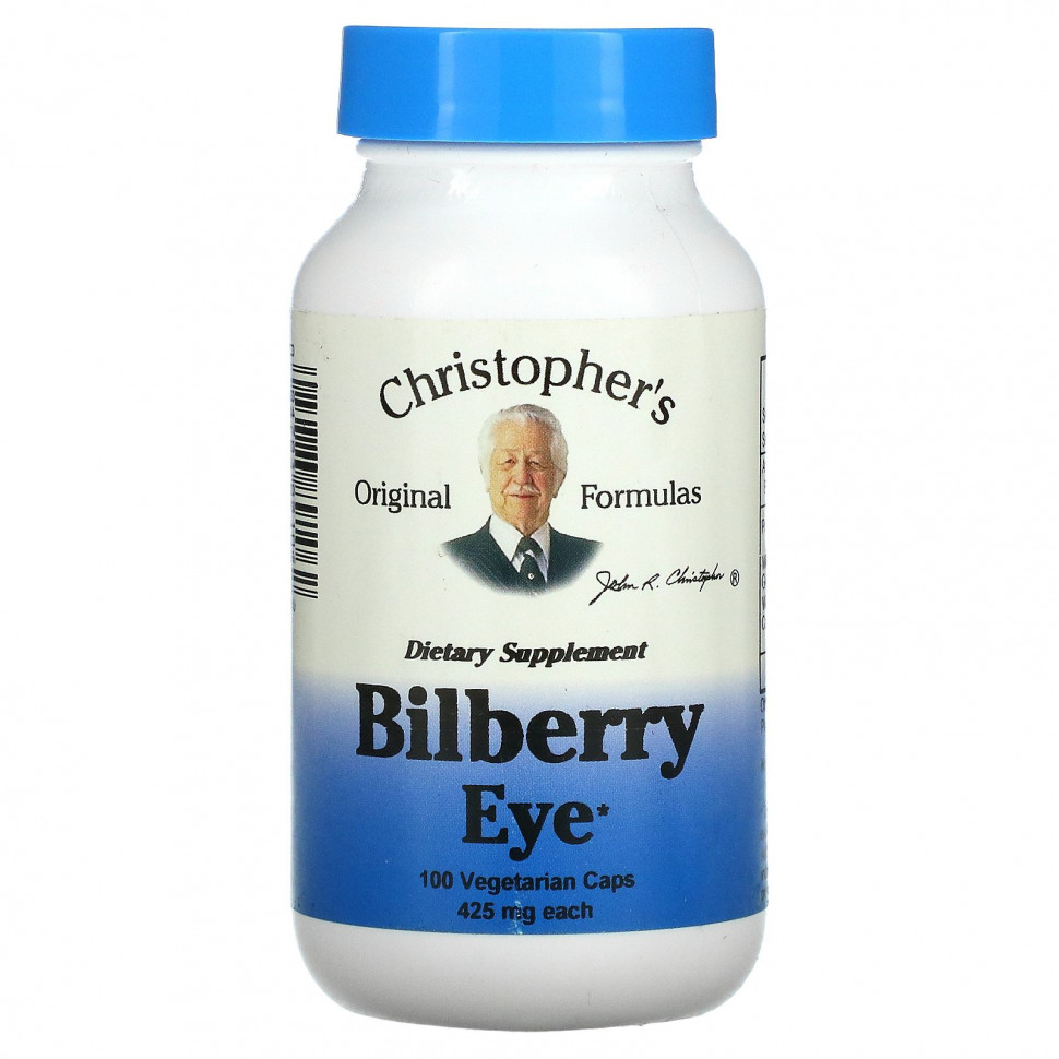   Christopher's Original Formulas, Bilberry Eye, 400 mg, 100 Vegetarian Caps    -     -,    