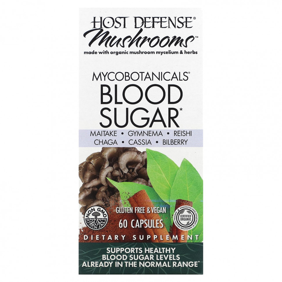   Fungi Perfecti Host Defense, Mushrooms, MycoBotanicals,   , 60     -     -,    