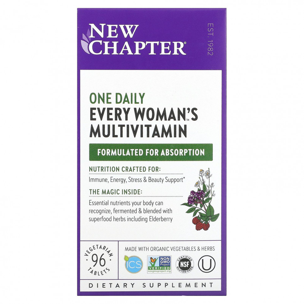   New Chapter, One Daily Every Woman's,   , 96      -     -,    