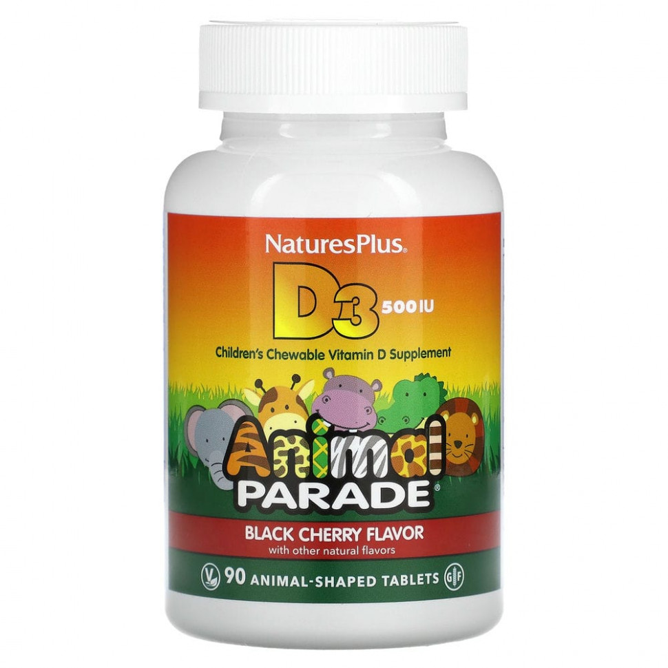   NaturesPlus, Source of Life, Animal Parade,  D3,    , 500 , 90        -     -,    