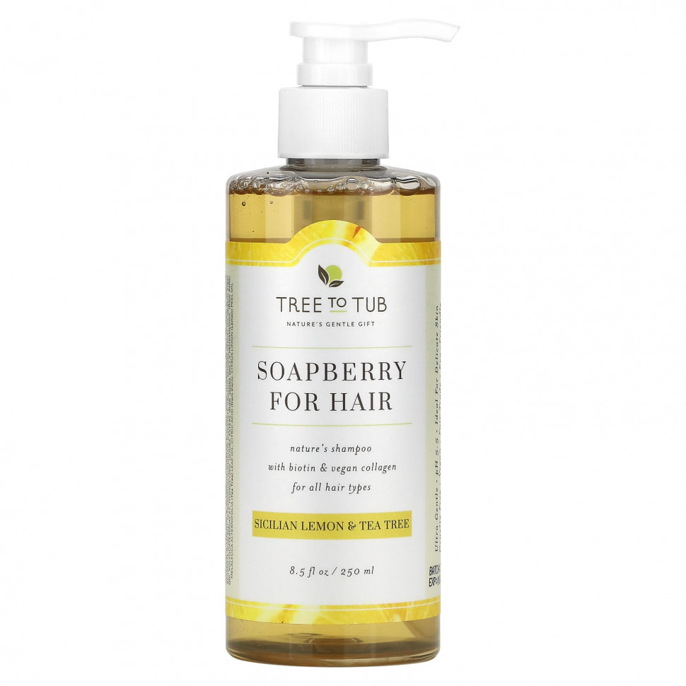   Tree To Tub, Soapberry For Hair Shampoo,    ,     , 250  (8,5 . )    -     -,    