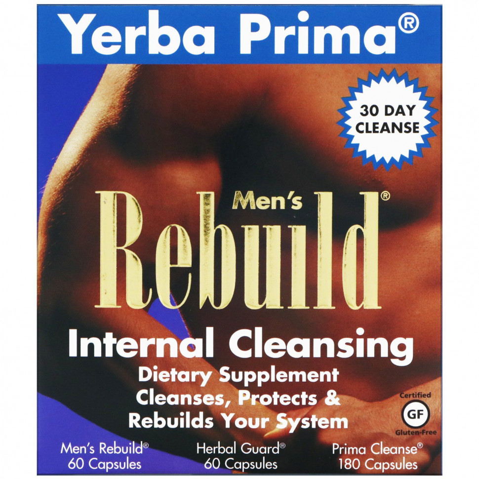   Yerba Prima, Men's Rebuild Internal Cleansing,   3 , 3     -     -,    