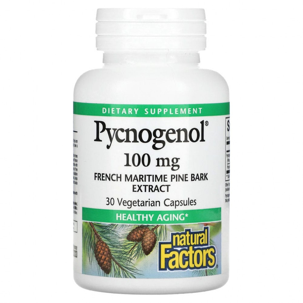   Natural Factors, Pycnogenol, 100 , 30      -     -,    