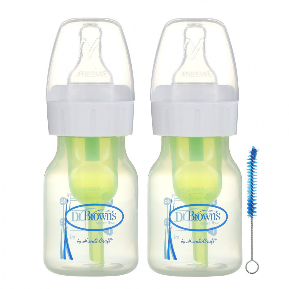   Dr. Brown's, Natural Flow, Anti-Colic Bottle, P/0+Months, 2 Pack, 2 oz (60 ml)Each    -     -,    