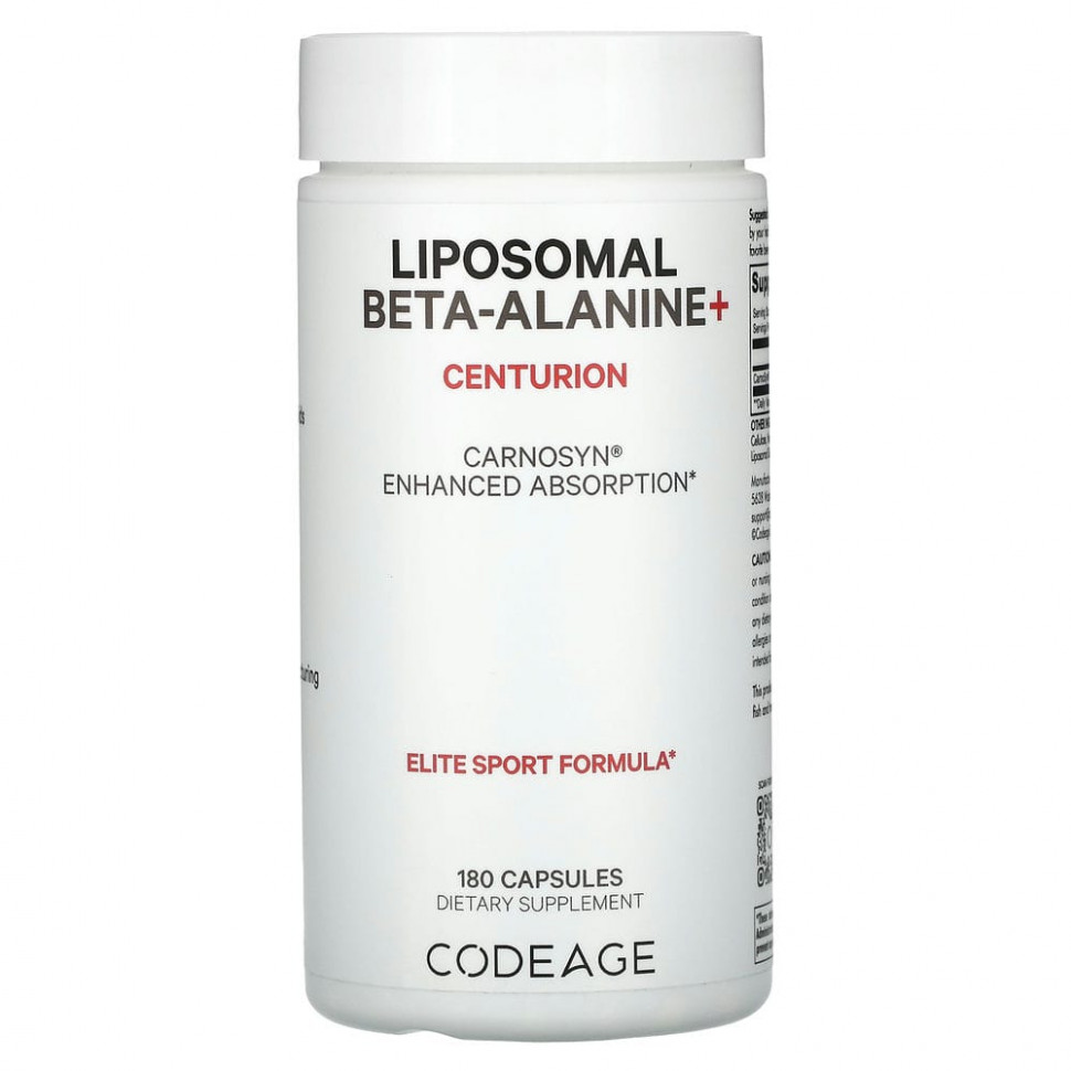   Codeage, Liposomal Beta-Alanine +, Centurion, 180     -     -,    