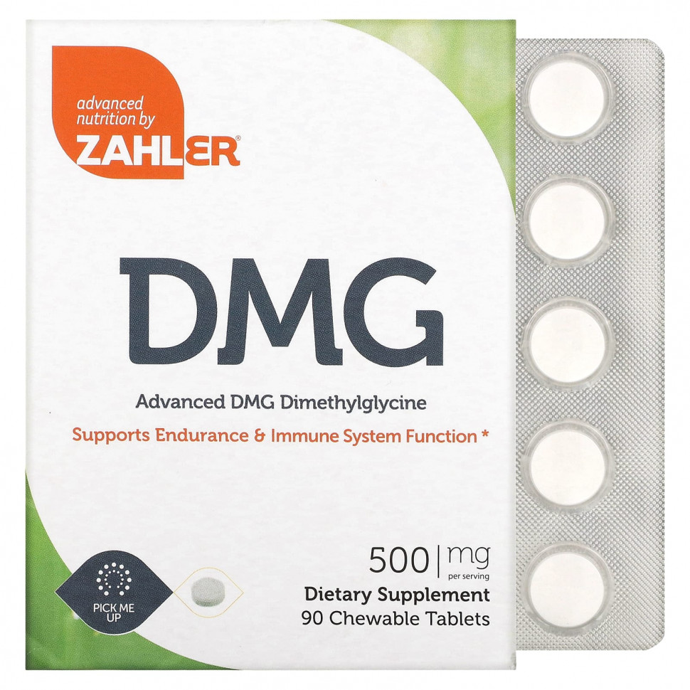   Zahler, Advanced DMG, Dimethylglycine, 500 mg, 90 Chewable Tablets    -     -,    