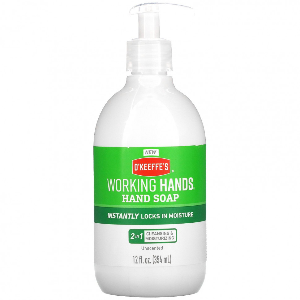   O'Keeffe's, Working Hands Hand Soap, Unscented, 12 fl oz (354 ml)    -     -,    