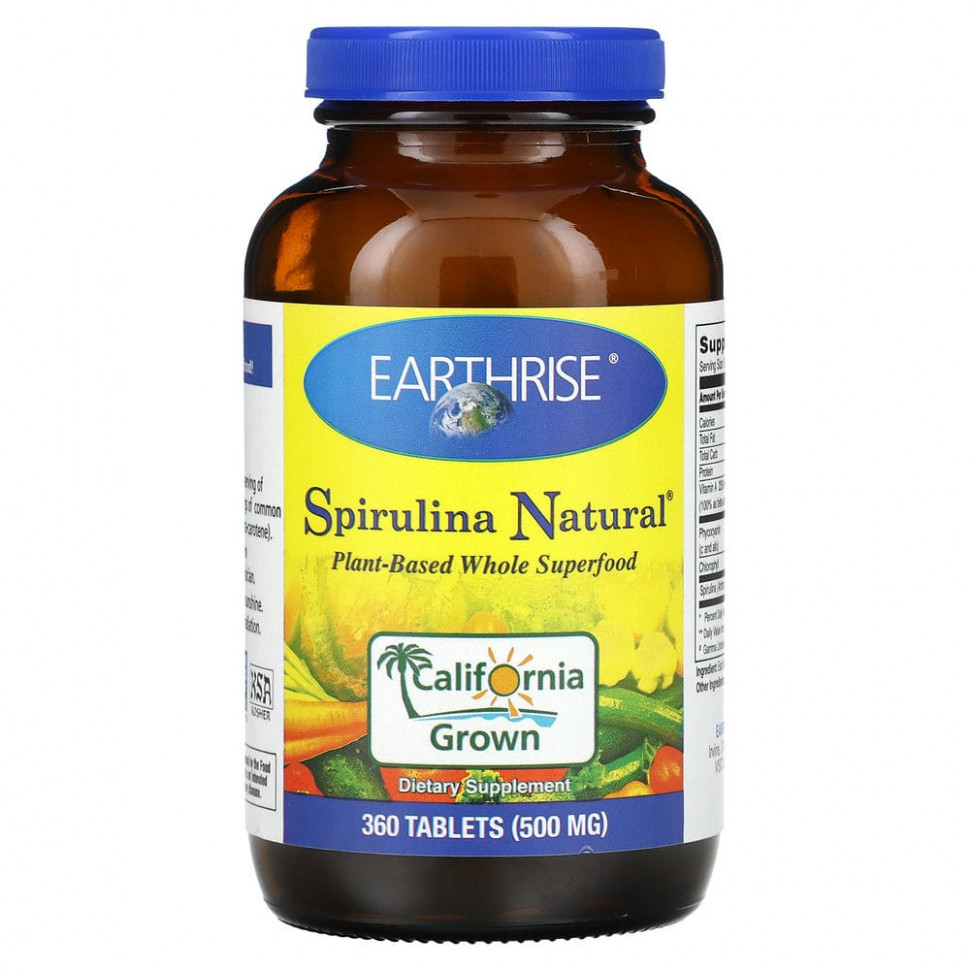   Earthrise, Spirulina Natural,   , 500 , 360     -     -,    