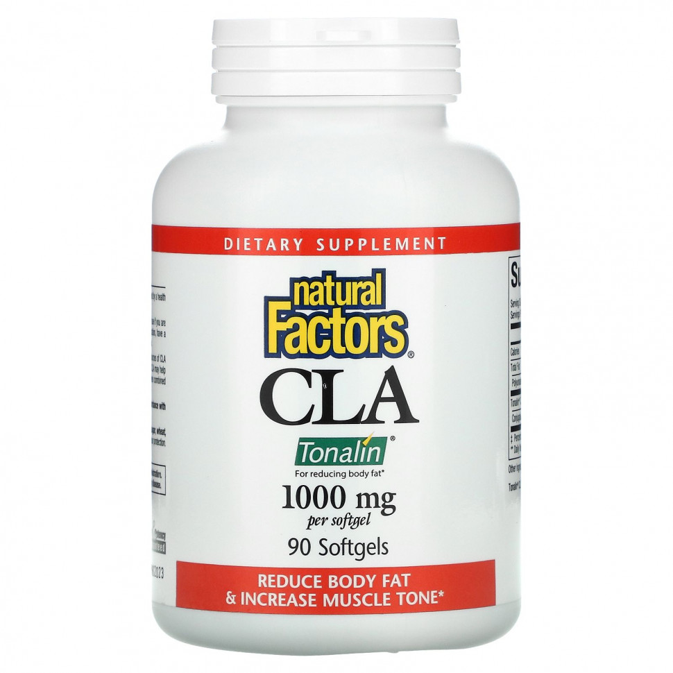   Natural Factors, CLA Tonalin, 1000 , 90      -     -,    