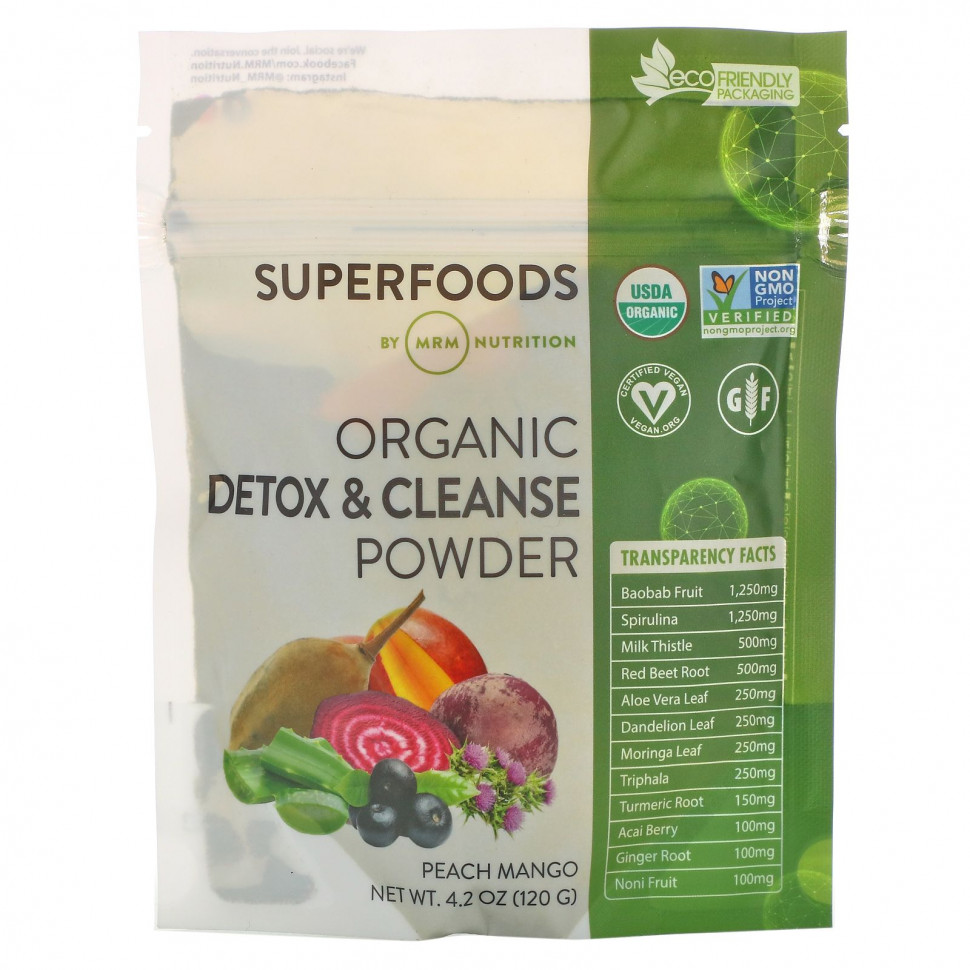   MRM, Organic Detox & Cleanse Powder, 4.2 oz (120 g)    -     -,    