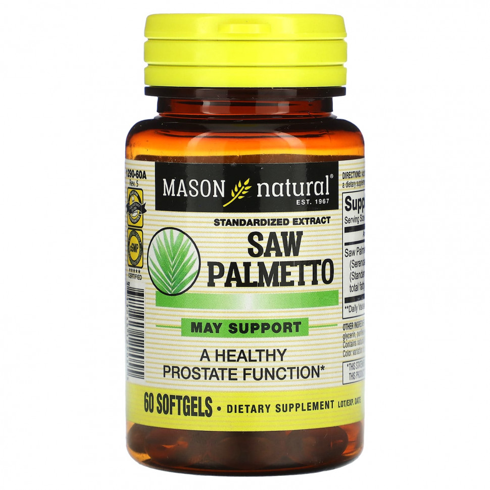   Mason Natural, Saw Palmetto,  , 60      -     -,    