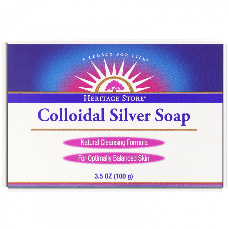   Heritage Store,  Colloidal Silver Soap, 100     -     -,    