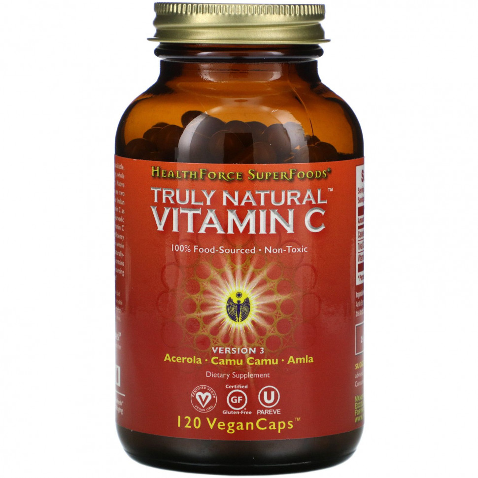   HealthForce Superfoods,  C Truly Natural, 120  VeganCaps    -     -,    