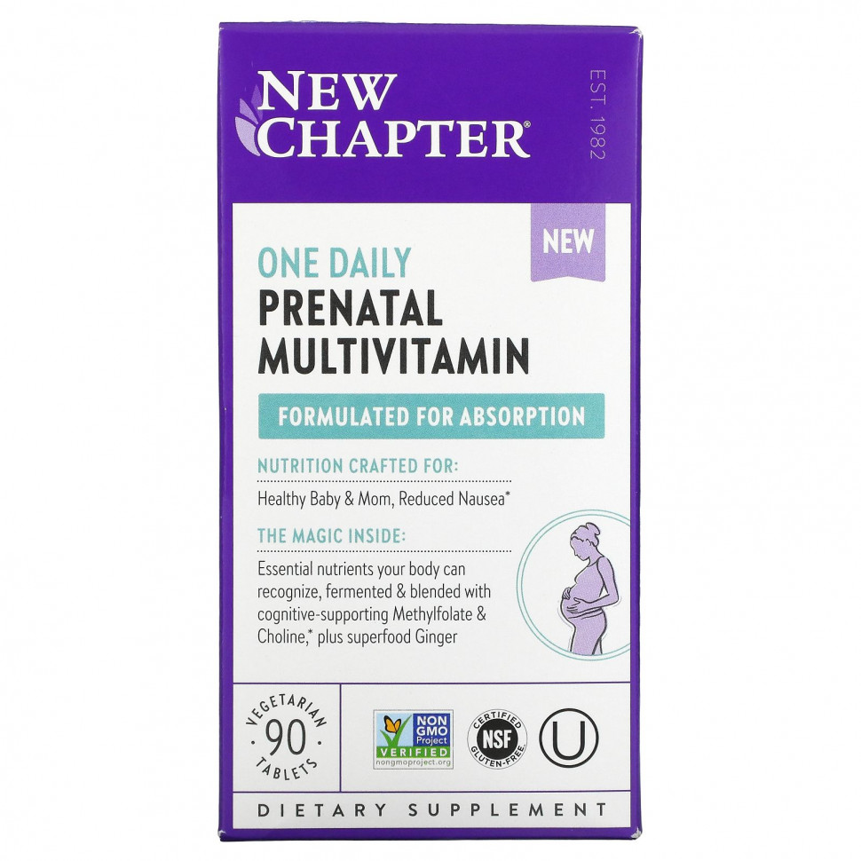   New Chapter, One Daily Prenatal Multivitamin,    , 90      -     -,    