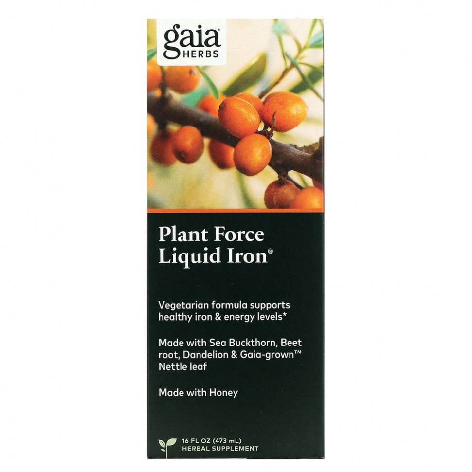   Gaia Herbs, Plant Force Liquid Iron, 473  (16 . )    -     -,    