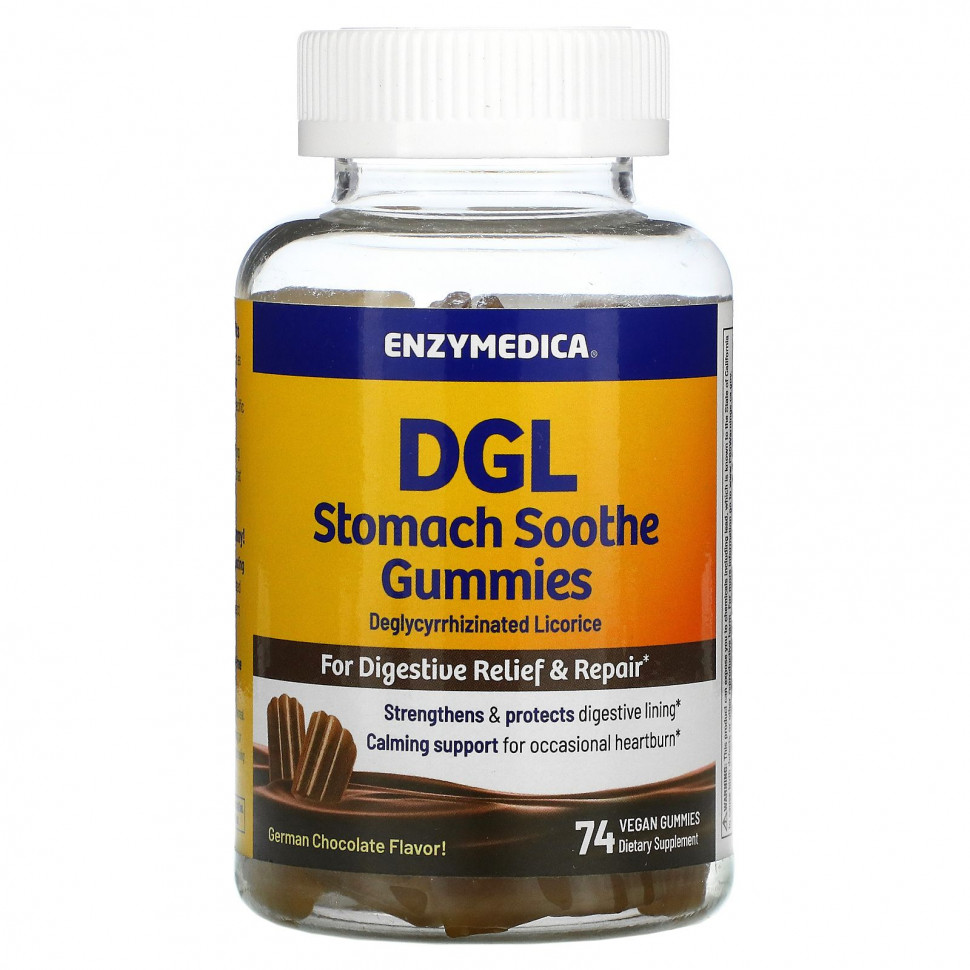   Enzymedica, DGL Stomach Soothe Gummies,  , 74       -     -,    