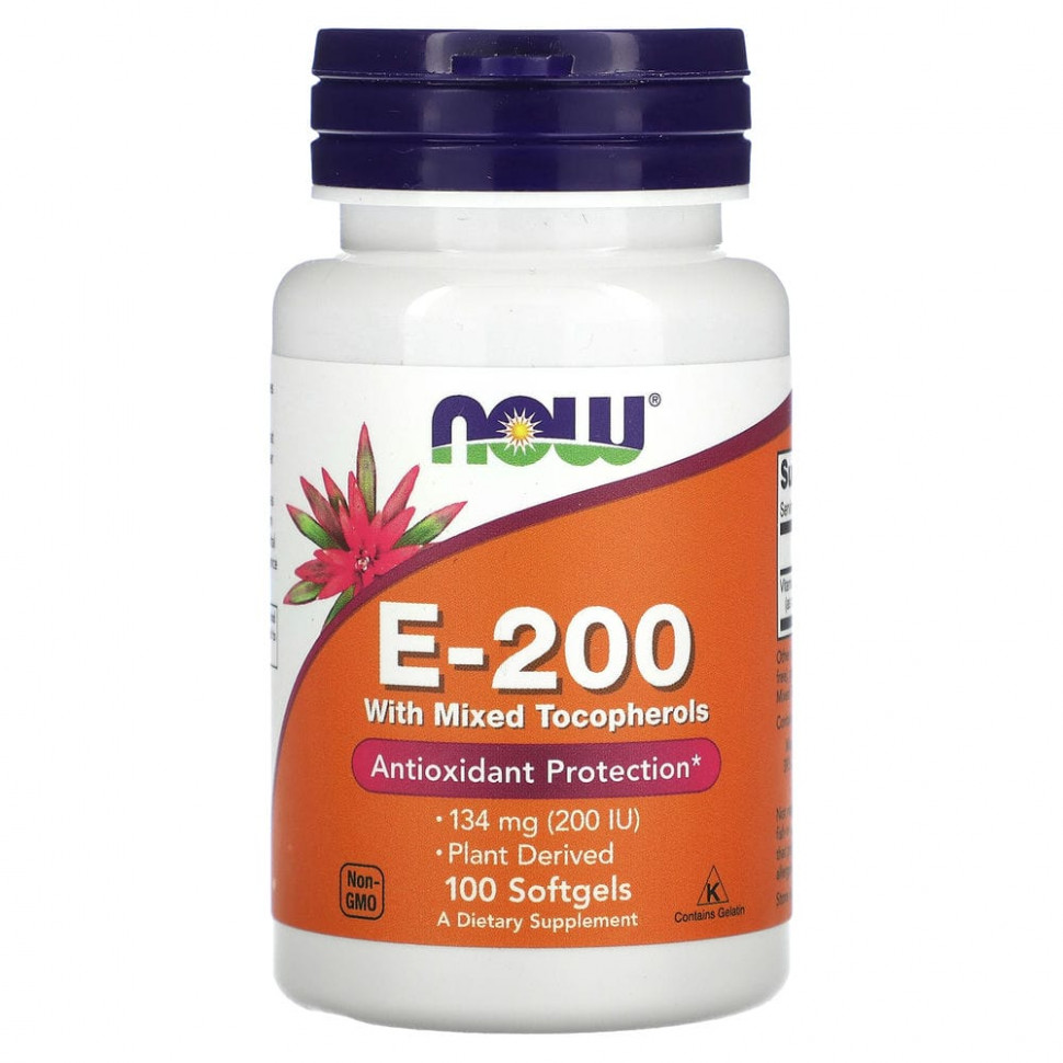   NOW Foods, E-200   , 134  (200 ), 100      -     -,    