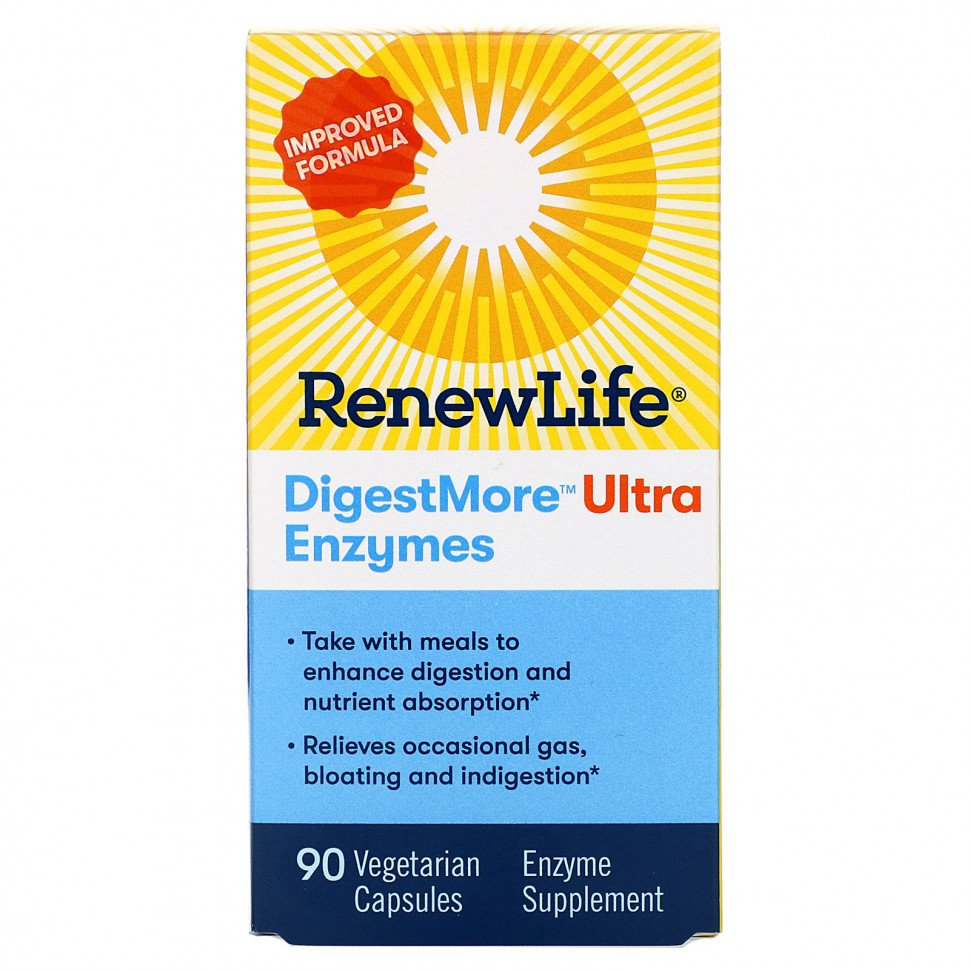   Renew Life, DigestMore Ultra Enzymes, 90      -     -,    