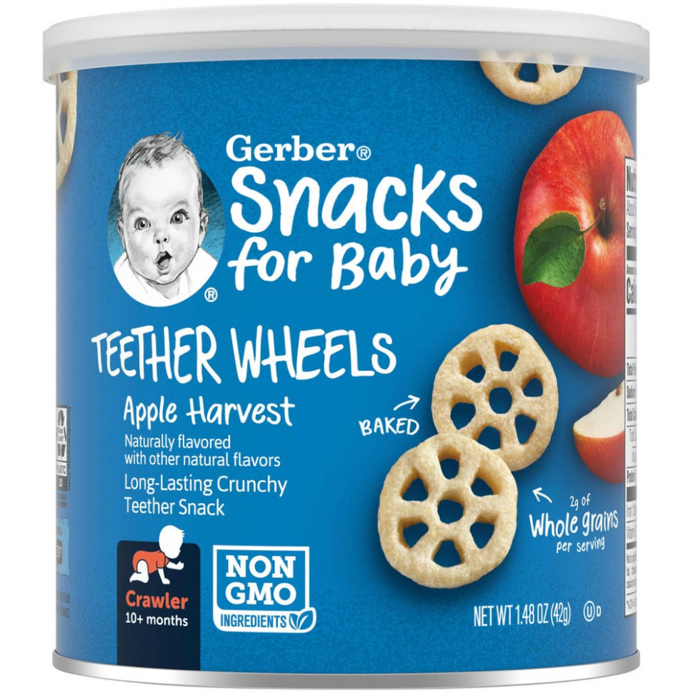   Gerber, Teether Wheels,    8 ,  , 42  (1,48 )    -     -,    